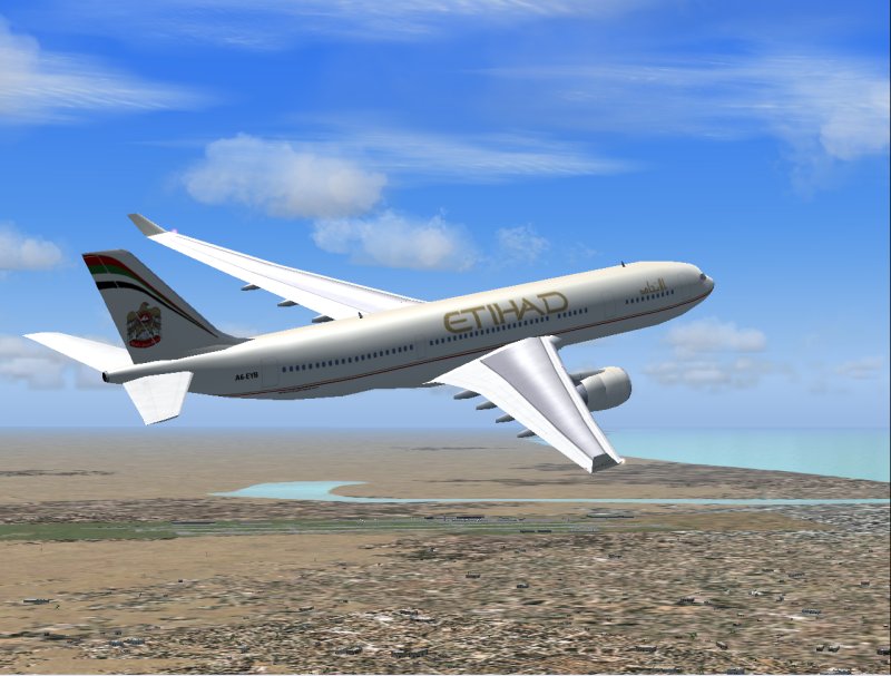 Airbus A330-200 In Etihad Airways Livery, Painted In 32-Bit Textures
