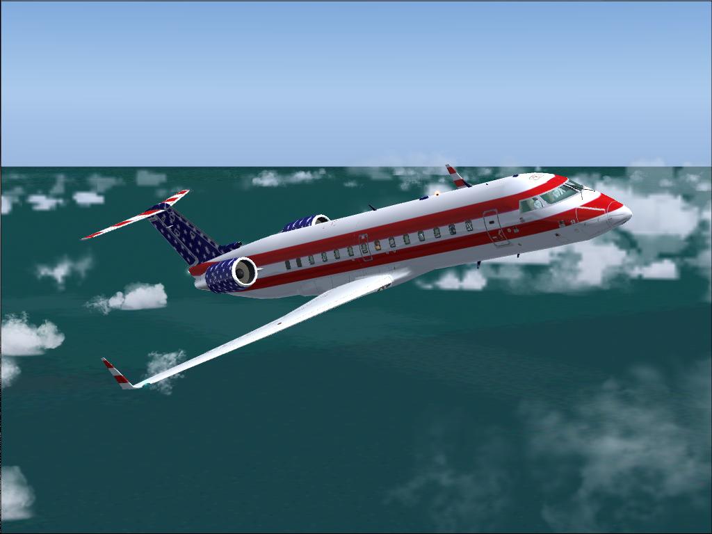 Fs2004 Fourth Of July Bombardier Crj-200Lr For Fs2004