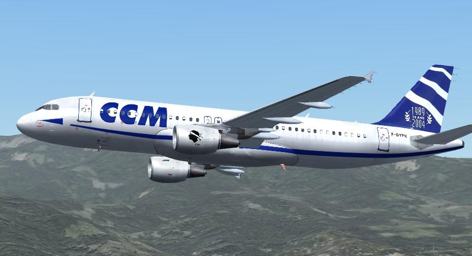 Fs2004 Compagnie Corse Méditerranée Airbus A320-214, Registration F-Gyfk