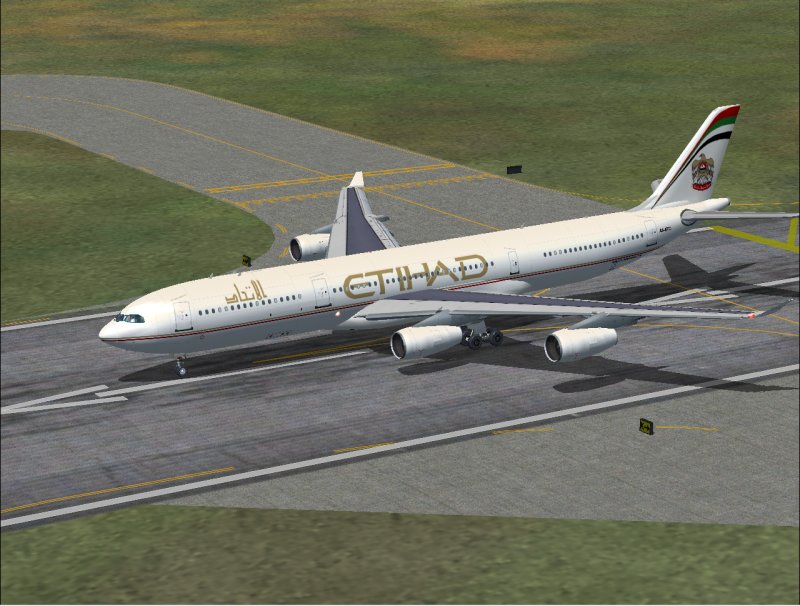 Airbus A340-313X In Abu Dhabi-Based Etihad Airways Livery, Registration A6-Etc; Using Aero