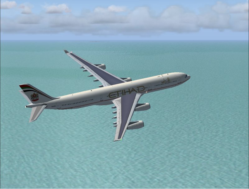 Airbus A340-313X In Abu Dhabi-Based Etihad Airways Livery, Registration A6-Etc; Using Aero