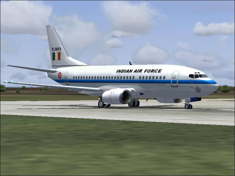 Boeing 737 -500 Indian Air Force Colors Model By Sam Chin And Eric Cantau Repainted In Ind