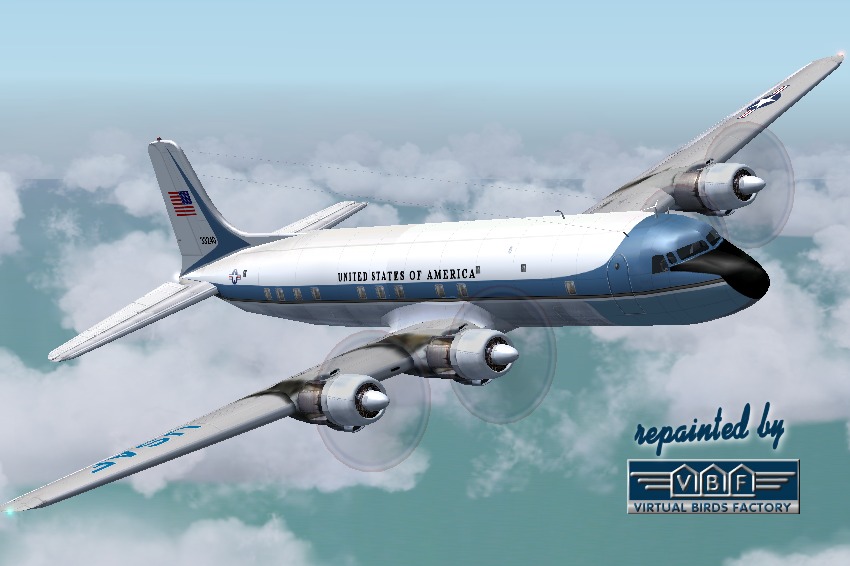 Fs2004 Usaf Douglas Vc-118A Air Force One Tail-Nr