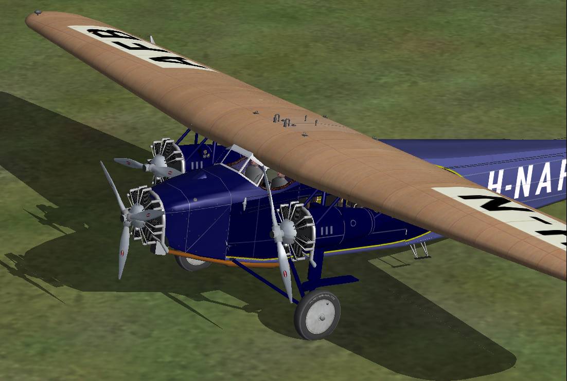 Fs2004 Fokker Fviib/3M Of Kniml The Fokker Fvii Trimotor Was Of The Most Succesful Airline