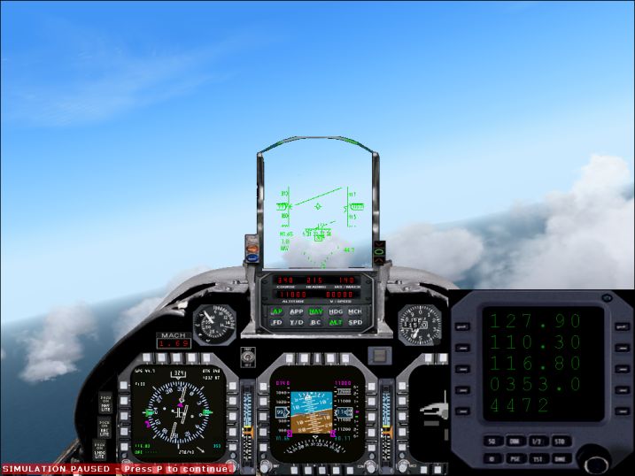 Fs2004 Generic High View Fighter Panel