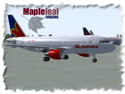 Ifdg Skyservice A319 Red/White Flightsim Version:fs2004 Repainted By:shane Strong Original