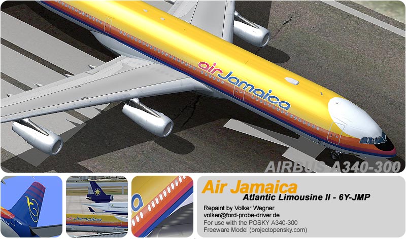 Fs2004 Air Jamaica A340-400 Posky Airbus