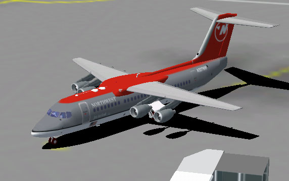Fs2002 Bae 146-200 Northwest Airlines This Is A Bae 146-200 Painted In Northwest Airlines