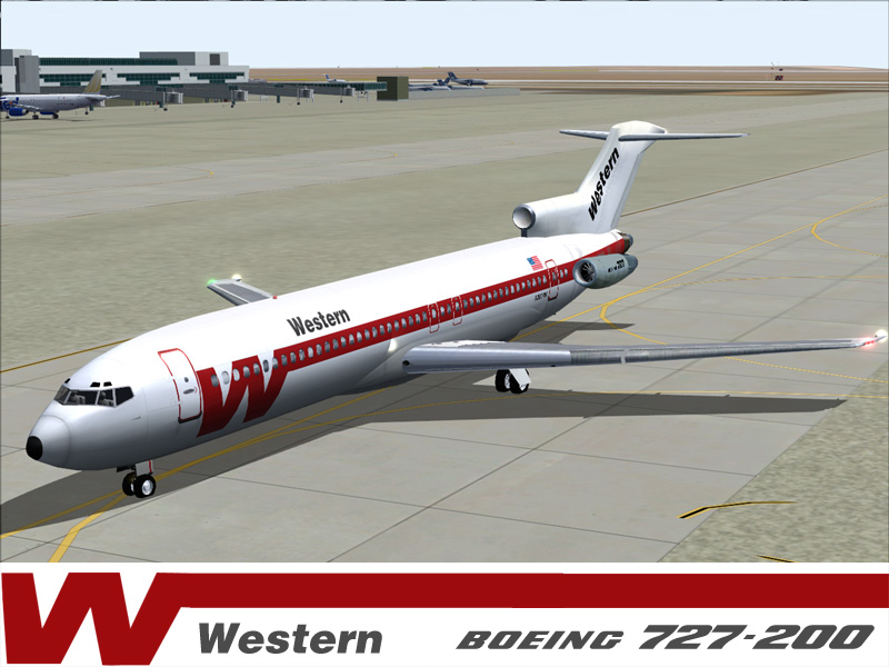 Western Airlines Boeing 727-200 Model By Ffx