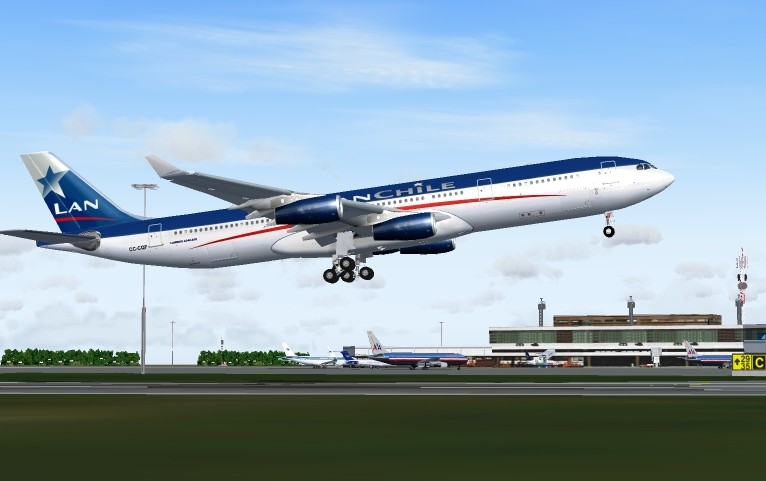 Project Opensky Airbus A340 313 Lan Chile Cc-Cqc Version 1 For Fs2004 Exclusively