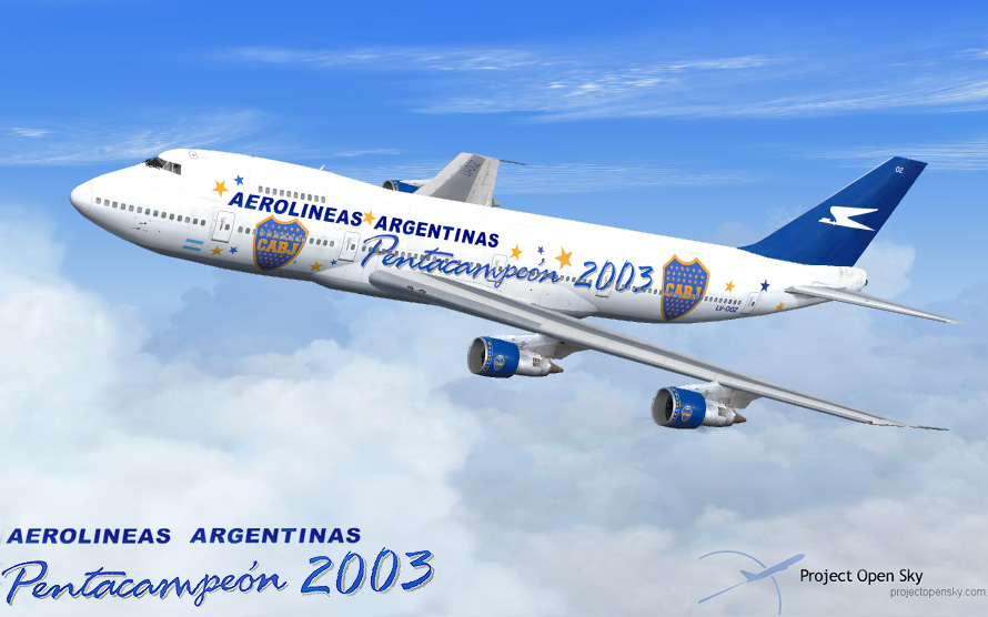 Project Opensky Boeing 747-200 V3 For Fs2004 Exclusively Aerolineas Argentineas B747-287B