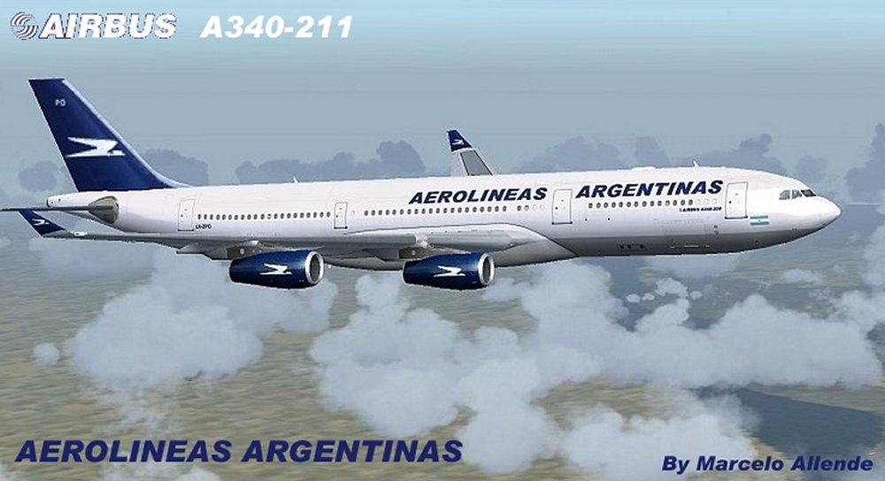 Project Opensky Airbus A340 211 Aerolineas Argentinas New Colors Version 1 For Fs2004 Excl