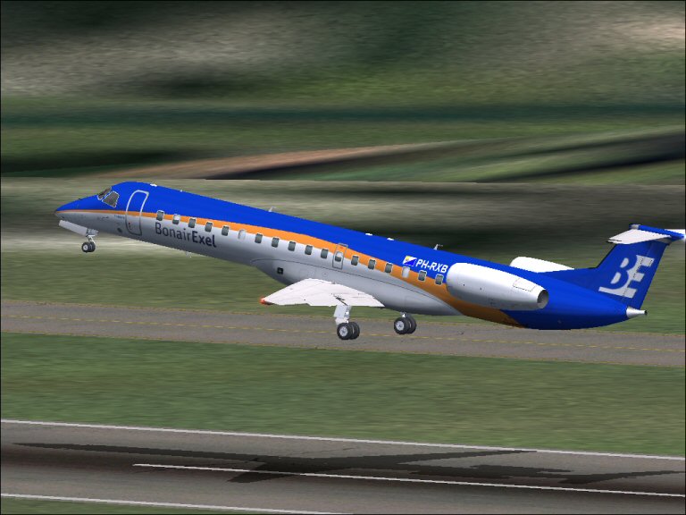 Fs2004 Bonair Erj-145 This Is Repainted Textures Of The Dreamwings Model, In The Livery Of