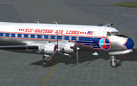 Fs2004 Eastern Douglas Dc-4, Textures Exclusively Registration N4771E From 1946 Until 1967
