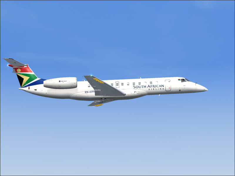 Fs2004 South African Airlink Embraer Erj 135 Zs-Otn Repaint Of Dreamwings Erj 135