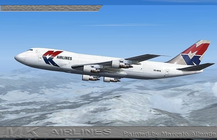 Boeing 747-2R7F Scd Mk Airlines Fs2004 This Is Repainted Textures Of Mk Airlines 747-2R7F