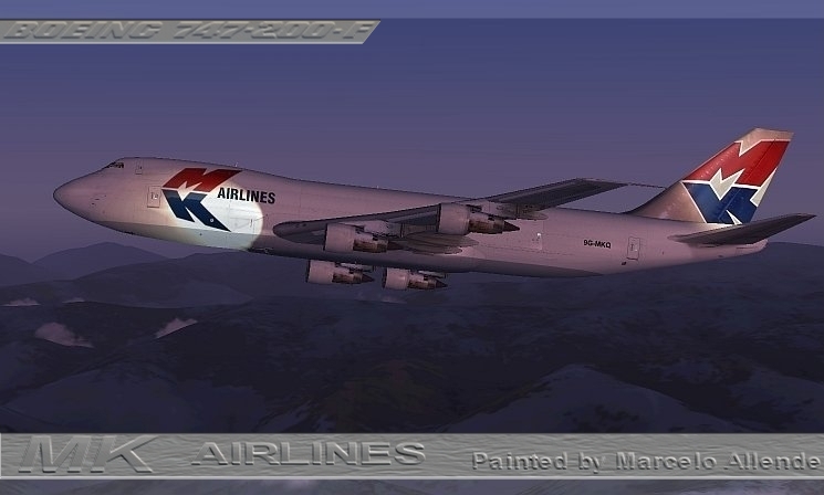 Boeing 747-2R7F Scd Mk Airlines Fs2004 This Is Repainted Textures Of Mk Airlines 747-2R7F