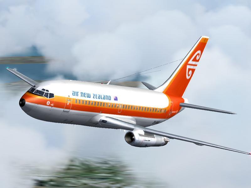 Fs2004 Air New Zealand & Nac 737-200 National Airways Corporation, Was The Main Domestic C