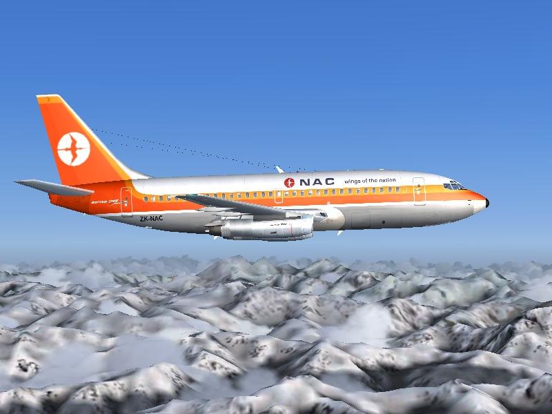 Fs2004 Air New Zealand & Nac 737-200 National Airways Corporation, Was The Main Domestic C
