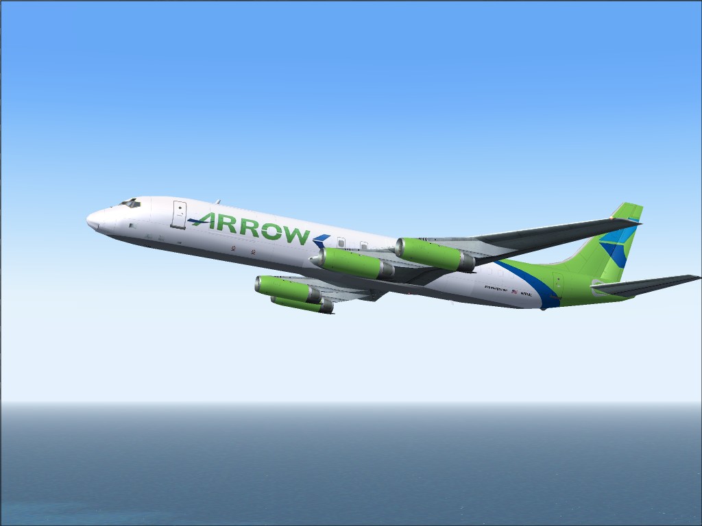Fs2004 Dc-8-62F V 5.2 Arrow Air Dc8-62F N791Al 2004 New Color Layout Historic Jetliners Gr