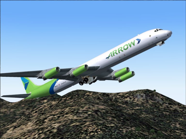 Fs2004 Dc-8-63F V 5.2 Arrow Air N661Av 2004 New Color Layout Douglas Commercial (Dc) Model