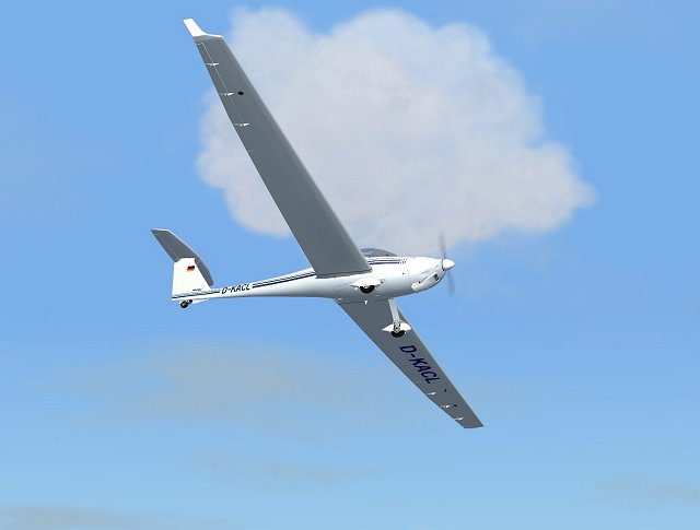 Fs2004 Diamond Hk36 Motor Glider Tts115 Super Dimona Day Flyer Reg_Id: D-Kacl - Technoflug — 1