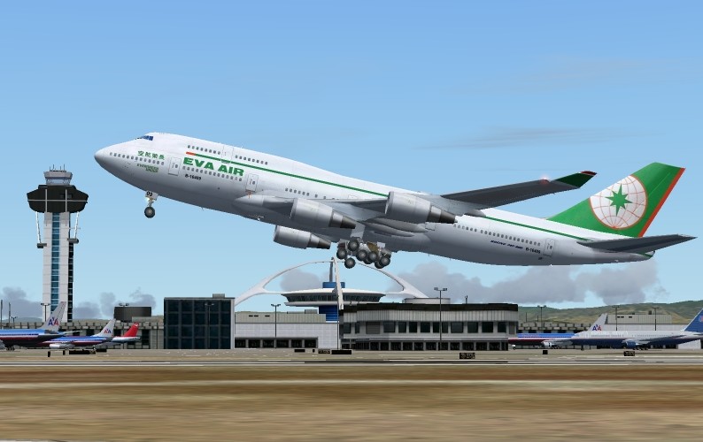 Boeing 747-45Em Eva Air Fs2004 This Is Repainted Textures Of Eva Air Boeing 747-45Em