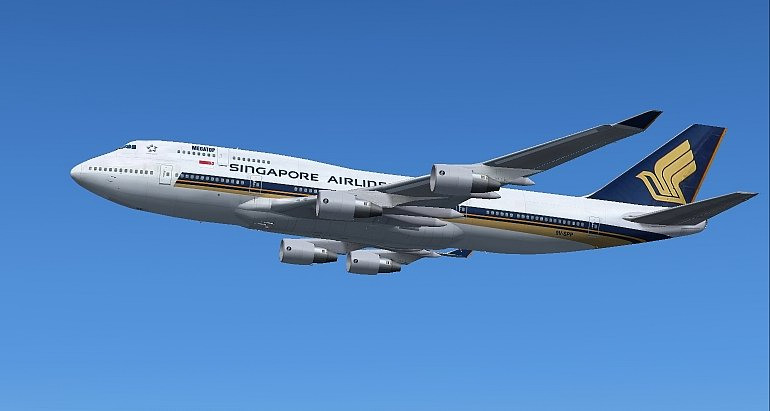 Boeing 747-412 Singapore Airlines Fs2004 This Is Repainted Textures Of Singapore Airlines