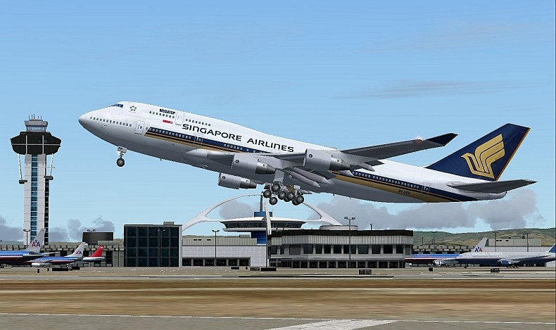 Boeing 747-412 Singapore Airlines Fs2004 This Is Repainted Textures Of Singapore Airlines