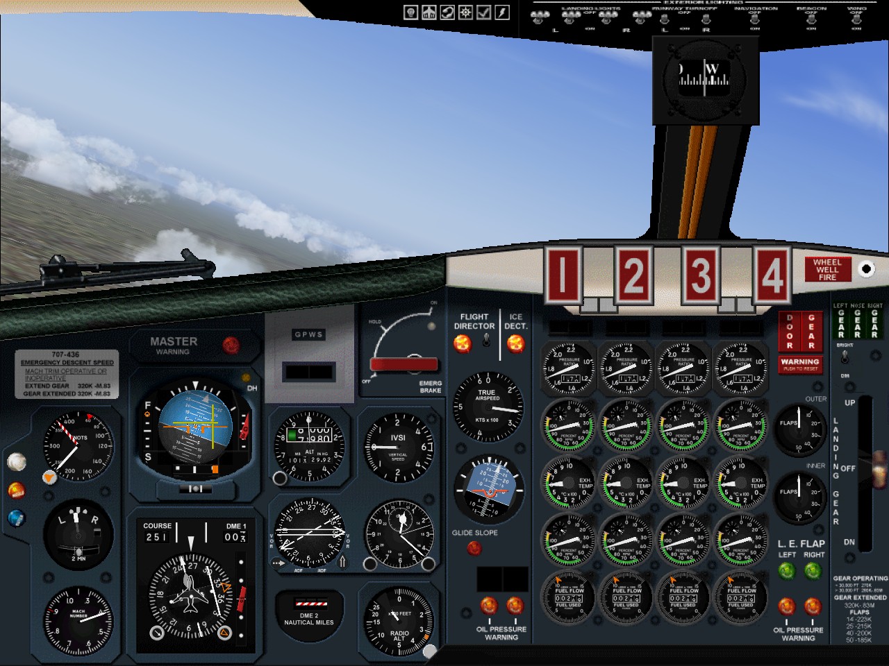 Fs2004 Boeing 707-420 With Panel Boac And British Airways Includes All Three Cockpit Posit