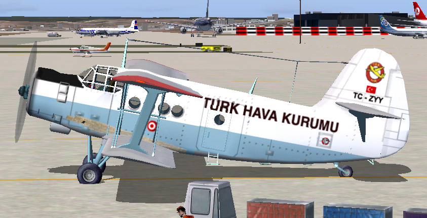 Fs2004 Turkish An2P Thk This Aircrafts Tc-Zyf And Tc-Zyy Repainted And Reconstracted To Ma