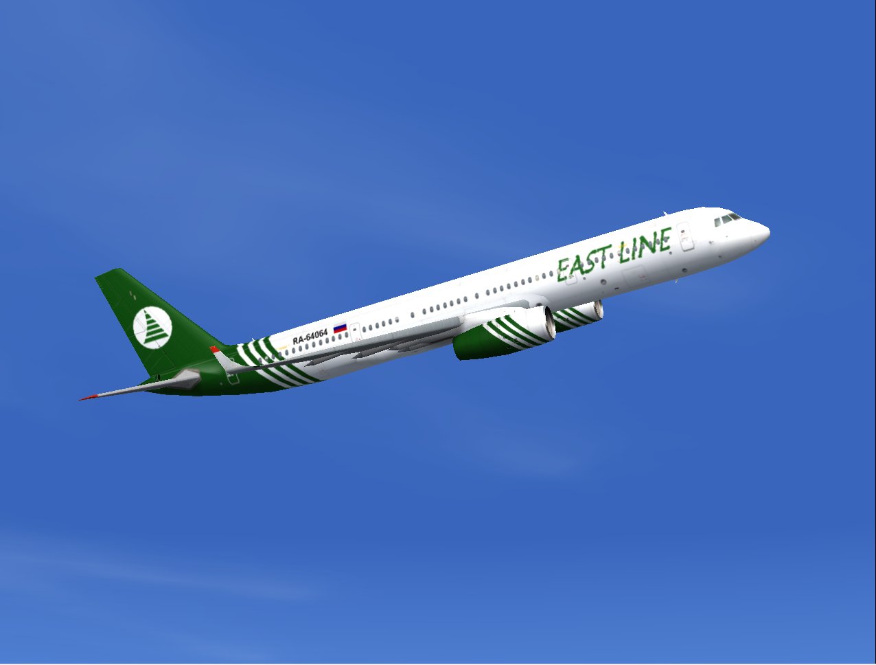 Tupolev Tu-204Ps90 In Eastline Livery, Painted In 32-Bit Textures