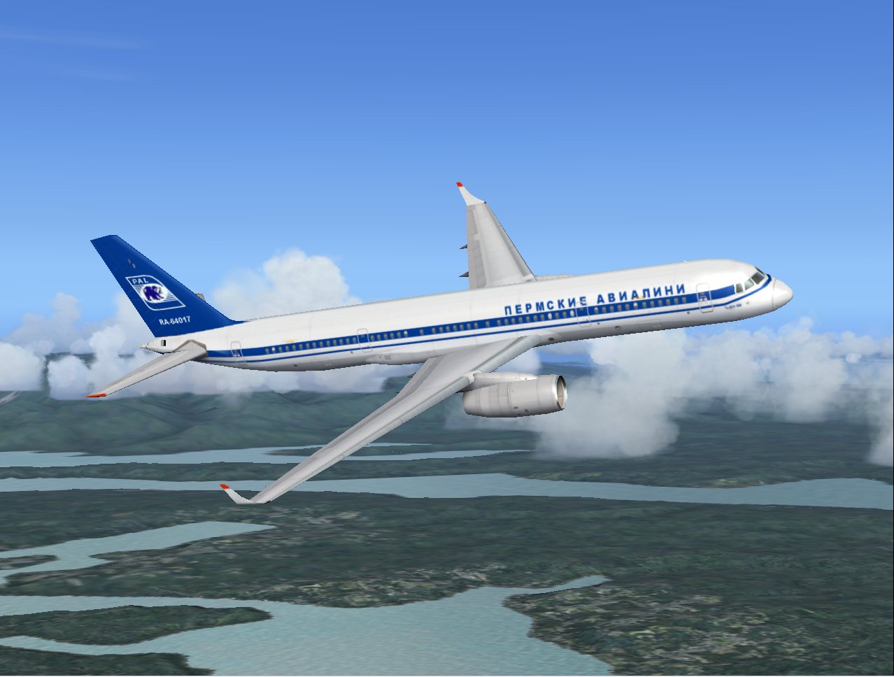 Tupolev Tu-204Ps90 In Perm Airlines Livery, Painted In 32-Bit Textures