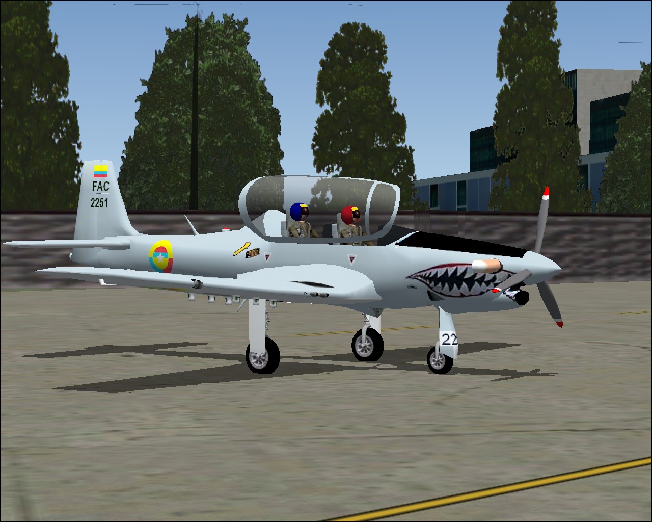 Fs2004 Embraer Emb 312 Tucano Colombian Air Force