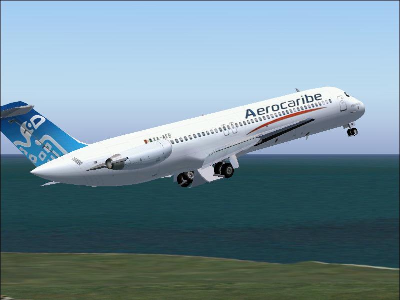 Dc-9-30 Aerocaribe Liverie(Mexicana Partner), Exelent 3D Model, Full Animated: Spoilers, F