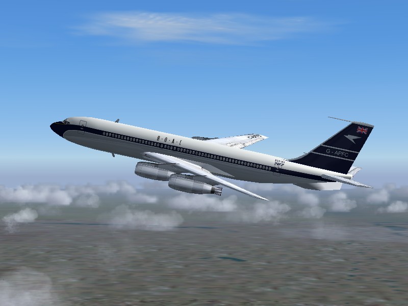 Fs2004 Boeing 707-420 With Panel Boac And British Airways Includes All Three Cockpit Posit