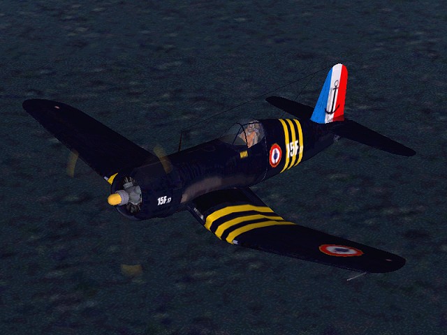 F4U1A Corsair French Navy Fs2002 Cfs2 / This Is Repainted Textures Of The Fs2002 Stock F4U