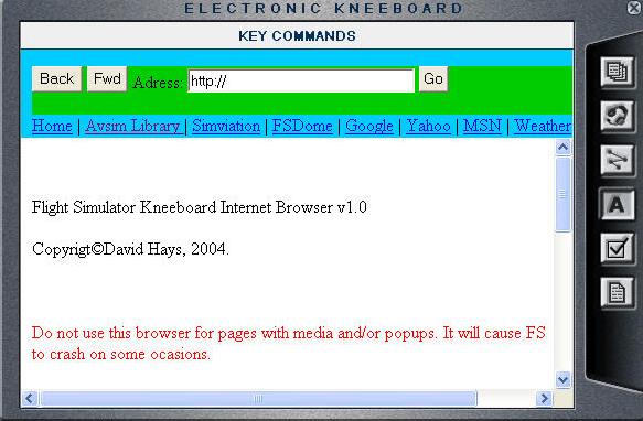 Internet Kneeboard Browser Exclusively For Fs2004 To Install Unzip Internetbrowser.exe To