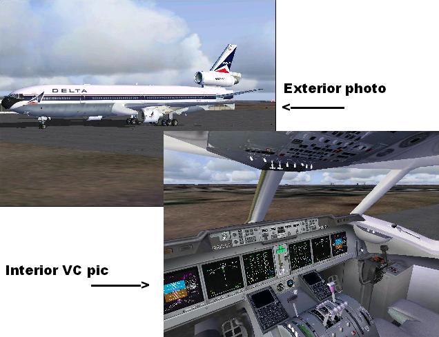 Fs2004 - Simmers Sky Sms - Md-11 With Functional Virtual Cockpit In Old Delta Colors