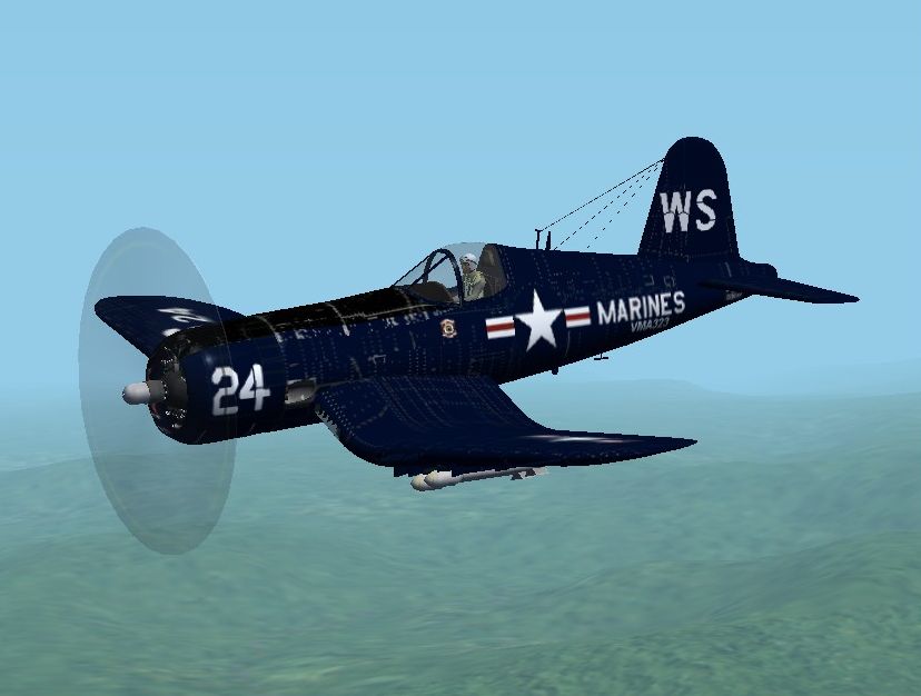Corsair Au-1 For Cfs2, Fs2002 = Au-1 The Au-1 Was A Dedicated Low-Level Attack Version Of