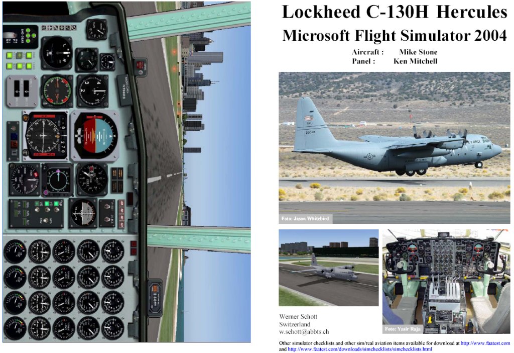 Fs2004 Manual/Checklist Lockheed C-130H Hercules