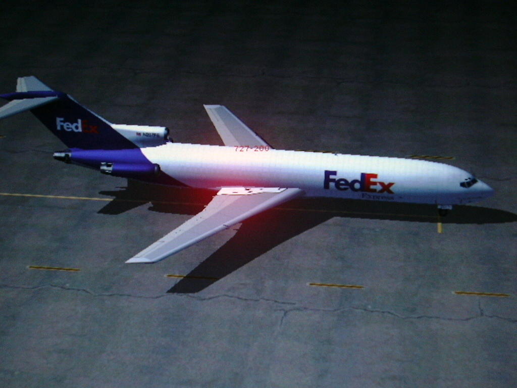 Boeing 727 In Fedex Colors