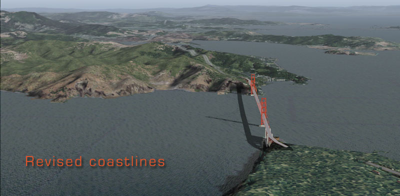 Fs2004 Bay Area Bridges Version 1.0 This Scenery Replaces The Msfs Default Golden Gate Bri — 1