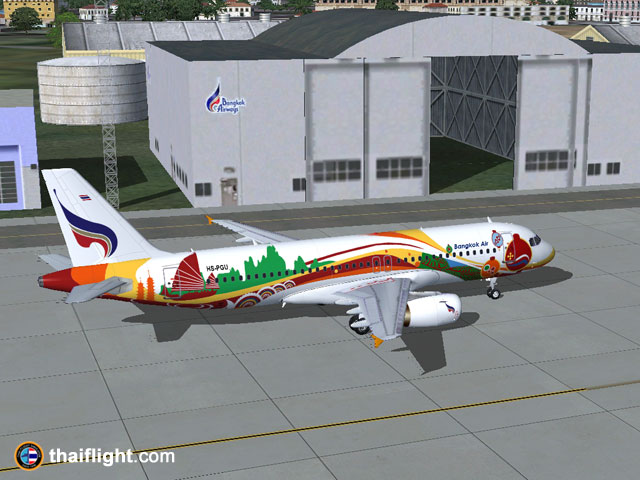Airbus 320-232 Bangkok Airways For Fs2004 Texture Only