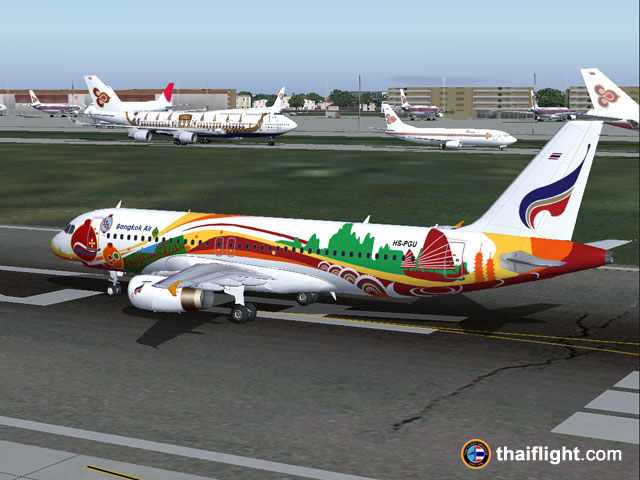 Airbus 320-232 Bangkok Airways For Fs2004 Texture Only
