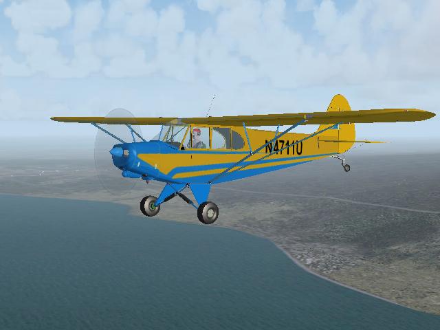 Piper Cub Pa-11 N4971H Flight Of Passage And N4711U For Fs2004 Repaint, New Pa-11 Flightdy