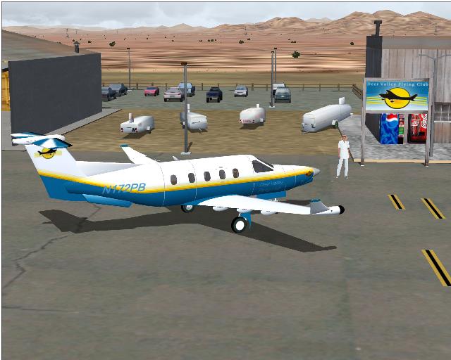 Fs2004 Brian Gladdens Pilatus Pc12 Repainted In Deer Valley Flying Club Livery By Paul Cor