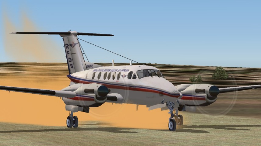 Kingair B200 Of The Royal Flying Doctor Service Of Australia Full Package Vh-Mvl In Medica