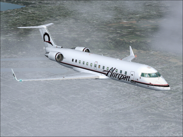 Flightsim Fs2004/Fs9 Posky Crj-200 For The Skydecks Crj Panel Livery Pack Already Configur