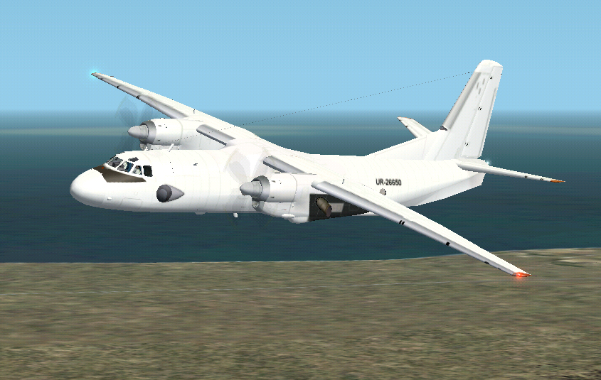 Fs2004 Antonov An-26 Antonov Airlines This Is The White, Unmarked An-26 That Antonov Airli